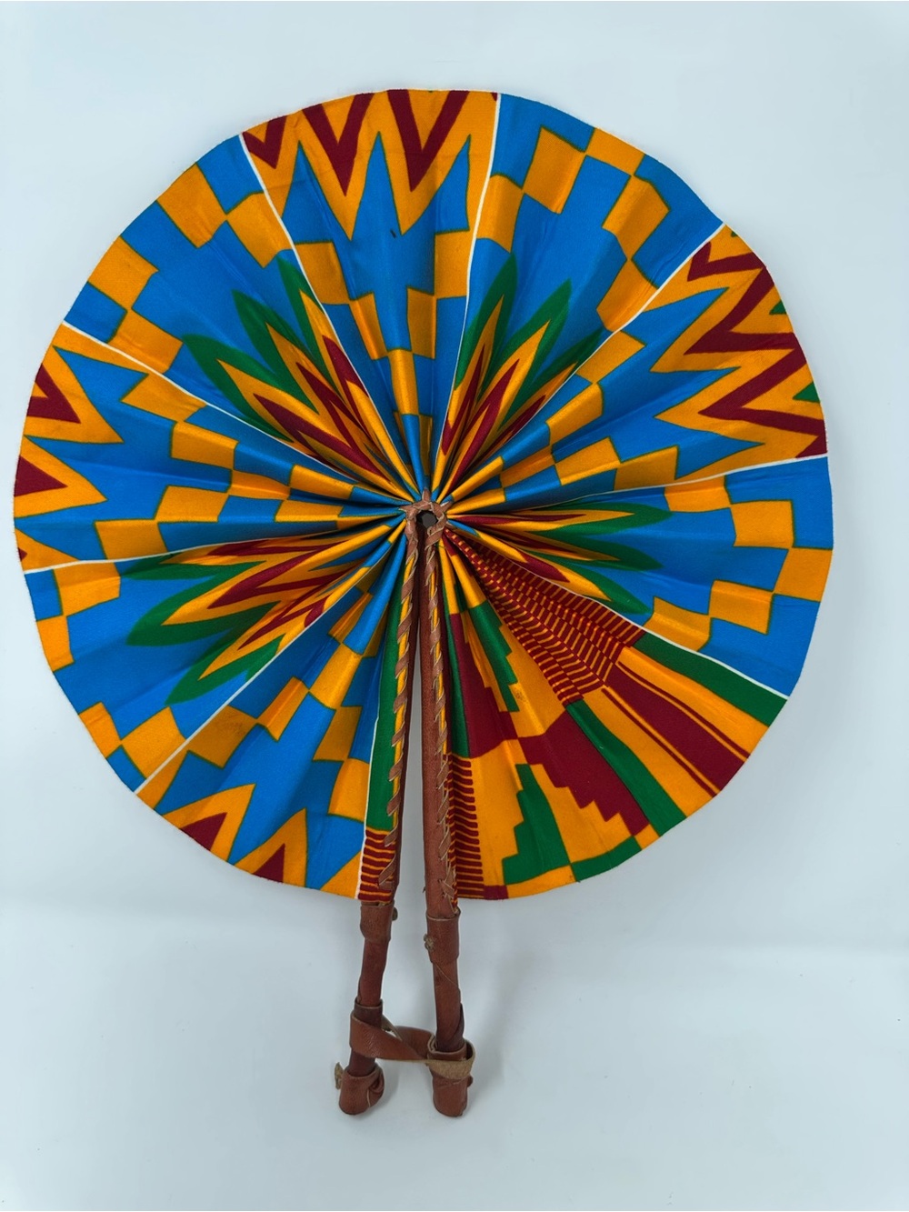 Ankara African Kente  Hand fan, Handheld Summer Fashion Foldable Women Hand fan